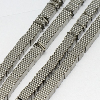 Electroplate Non-magnetic Synthetic Hematite Heishi Beads Strands G-J171A-4x4mm-02-1