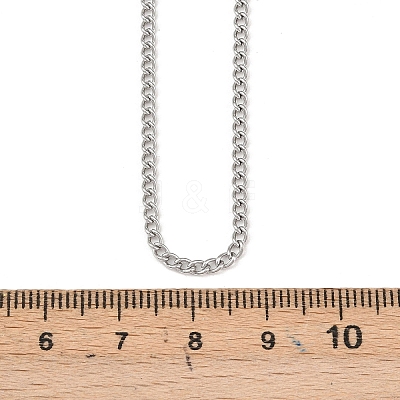 Tarnish Resistant Women's 304 Stainless Steel Twisted Chain Necklaces STAS-O037-58P-1