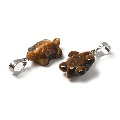 Natural Tiger Eye Pendants G-F758-A02-P-1