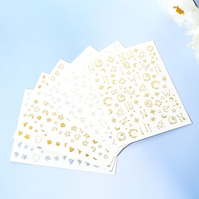 Metallic Nail Decals Stickers MRMJ-R088-29-M-1
