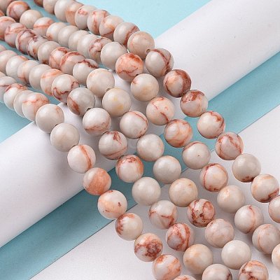 Natural Red Netstone Beads Strands G-F352-8mm-1