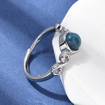 Natural Apatite Finger Rings RJEW-A084-04P-09-1
