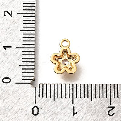 Brass Micro Pave Cubic Zirconia Charms KK-K294-20G-1