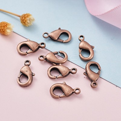 Brass Lobster Claw Clasps KK-902-R-NF-1