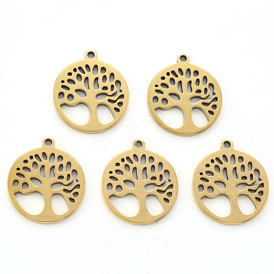 304 Stainless Steel Pendants X-STAS-N092-09G-1