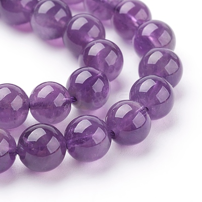 Natural Amethyst Beads Strands G-G099-8mm-2-1