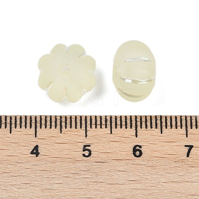 Frosted Transparent Acrylic Beads OACR-P029-03B-03-1