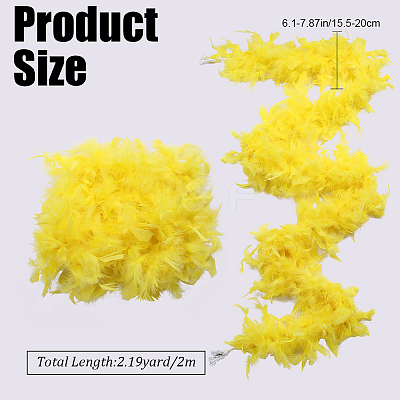 Turkey Feather Fluff Boa for Dancing DIY-WH0568-10B-1