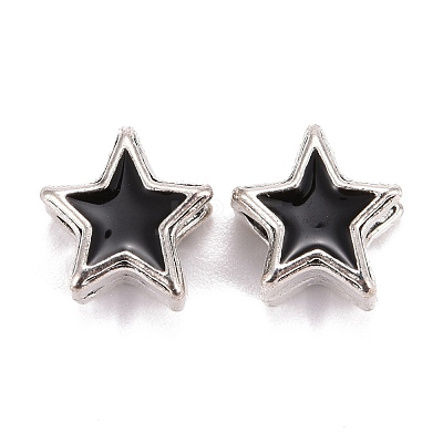 Alloy Enamel European Beads ENAM-I047-01AS-1