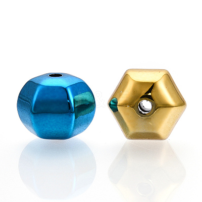 UV Plating Opaque Acrylic Beads X-PACR-T017-03-1