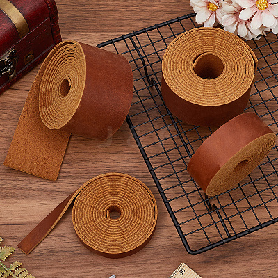 2M Flat AB Grade Cowhide Leather Cord AJEW-WH0479-73E-03-1