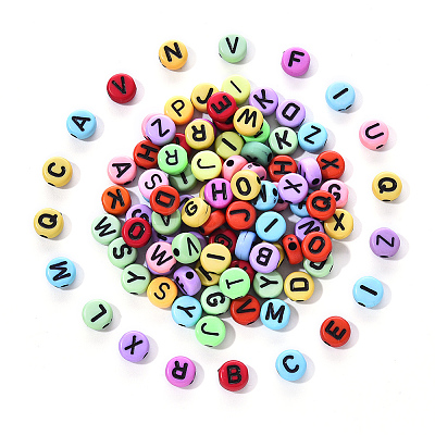 Craft Mixed Color Acrylic Beads SACR-YW0001-07-1