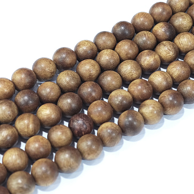 Natural Sandalwood Beads Strands X-WOOD-F008-02-C-1