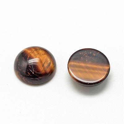 Natural Tiger Eye Cabochons G-R416-8mm-35-1