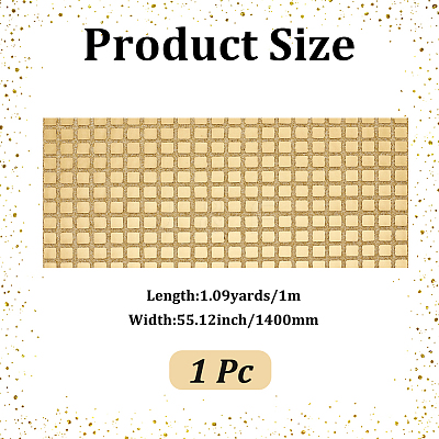 Polyester with Square Paillette Fabric AJEW-WH20070-286B-1
