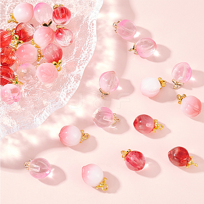 36Pcs 3 Colors Glass Pendants GLAA-GA0001-95-1