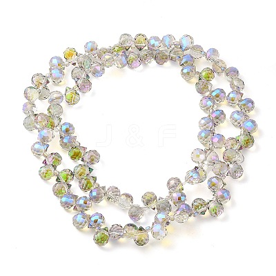 Electroplate Glass Beads Strands EGLA-D030-17Q-1