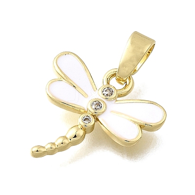 Brass Micro Pave Cubic Zirconia Charms KK-P336-42G-02-1