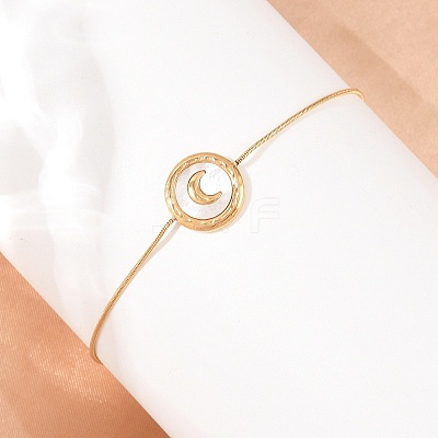 Adjustable 304 Stainless Steel Snake Chain Bracelets BJEW-D460-04G-1