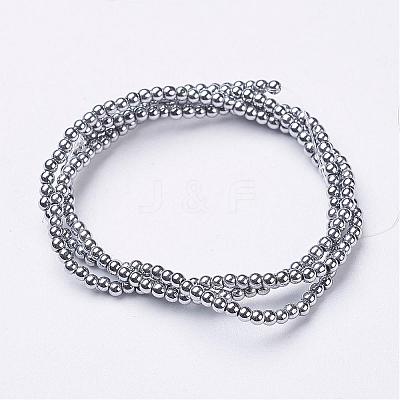 Non-Magnetic Synthetic Hematite Beads Strands G-G094-2mm-1