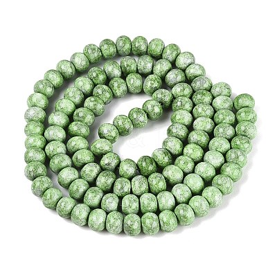 Opaque Baking Paint Glass Beads Strands GLAA-Q110-03A-11-1