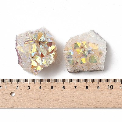 Electroplate Natural Citrine Cluster Display Decorations G-H084-04-1
