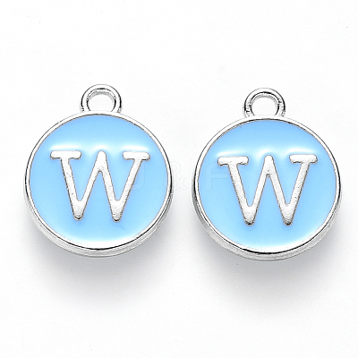 Platinum Plated Alloy Enamel Charms LS-ENAM-S118-04W-P-1