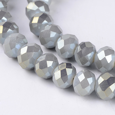 Electroplate Glass Beads Strands EGLA-A034-J10mm-Y02-1