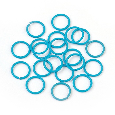 Spray Painted Iron Open Jump Rings IFIN-F149-B02-1