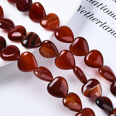 Natural Red Agate Beads Strands X-G-S364-097-1