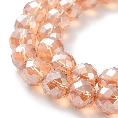 Electroplated Synthetic Quartz Crystal Beads Strands G-Z038-A02-02PL-1-1