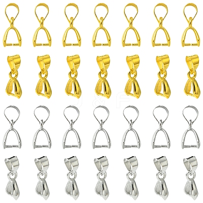 100Pcs 2 Colors Brass Ice Pick Pinch Bails IFIN-FS0001-48-1