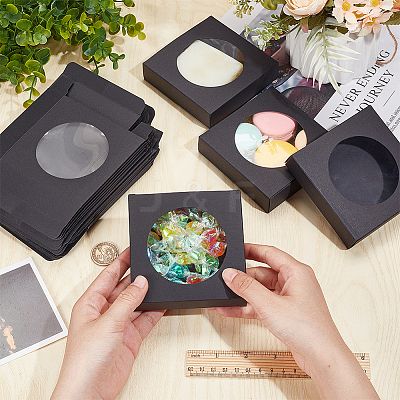 Cube Kraft Paper Storage Gift Boxes CON-WH0095-101C-02-1
