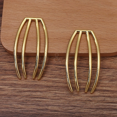 Alloy Hair Comb Findings OHAR-PW0001-398G-1