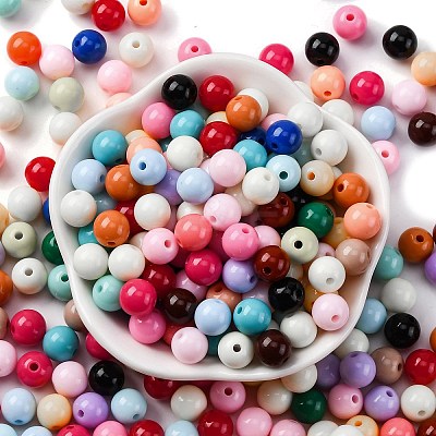 Opaque Acrylic Beads SACR-Q004-02E-1
