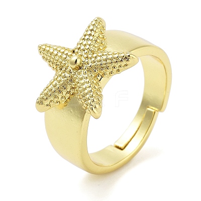 Brass Open Cuff Rings for Women RJEW-Z072-02G-01-1