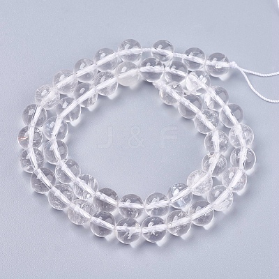 Natural Quartz Crystal Beads Strands X-G-R193-05-8mm-1