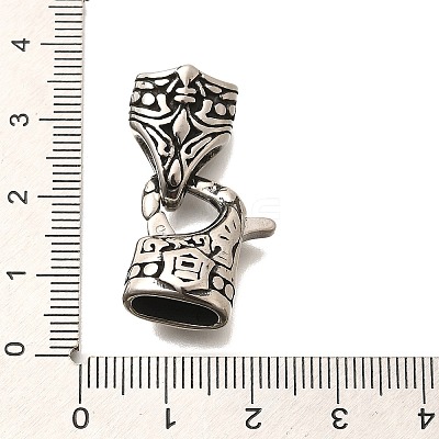 304 Stainless Steel Fold Over Clasps X-STAS-R140-10AS-01-1