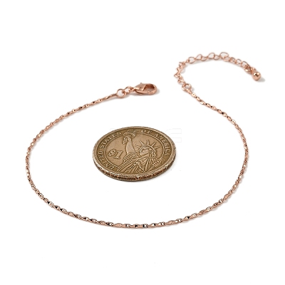 Brass Link Chain Bracelets for Women BJEW-G735-06RG-1