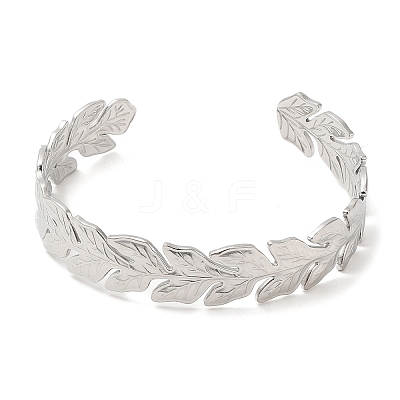 Non-Tarnish 304 Stainless Steel Cuff Bangles BJEW-K267-06P-1