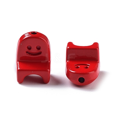 Spray Painted Alloy Bead PALLOY-H134-52-1