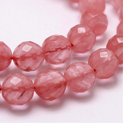 Cherry Quartz Glass Beads Strands G-D840-43-8mm-1