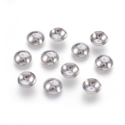 Non-Tarnish 201 Stainless Steel Bead Caps STAS-F188-16P-1