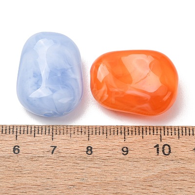 Two-Tone Imitation Gemstone Acrylic Beads AC-CBA7B05-07-1