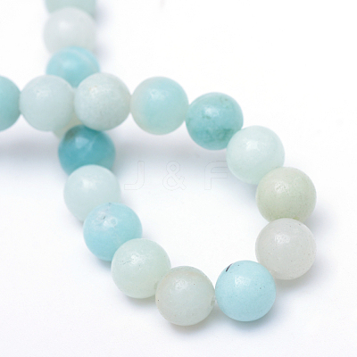 Round Natural Grade A Amazonite Bead Strands X-G-R345-4mm-16-1