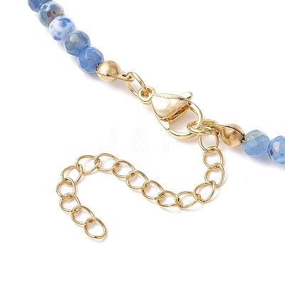 5Pcs 5 Colors Summer Beach Natural Amethyst & Green Aventurine & Dyed Agate Round Beaded Necklaces NJEW-JN05262-1