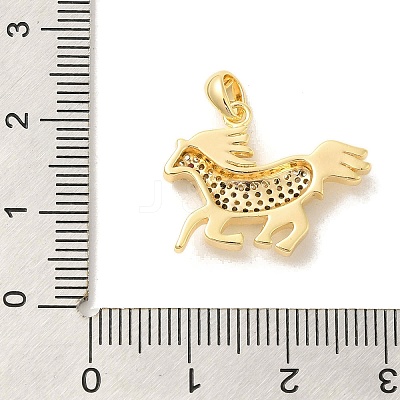 Brass Micro Pave Cubic Zirconia Pendants KK-Z073-17G-1