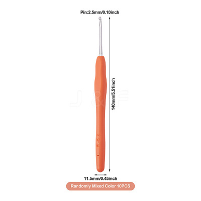 TPR Handle Aluminum Crochet Hook Needles TOOL-TA0001-13F-1