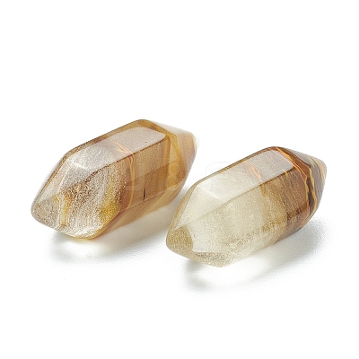 Faceted No Hole Synthetic Tigerskin Glass Double Terminated Points LS-G-K034-20mm-12-1