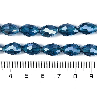 Transparent Electroplate Glass Beads Strands X-EGLA-N013-T6mm-B25-1